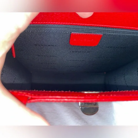 BVLGARI - Vintage - Red leather structured tote **35% OFF** - Picture 8 of 9